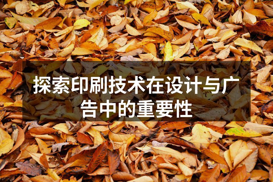 现代印刷技术的多样化应用